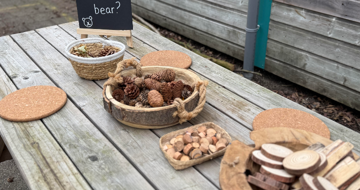Outdoor learning — exploring natural materials